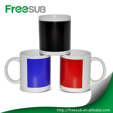 11OZ black patch digital magic ceramic coffee mug sublimation mugs wholesale